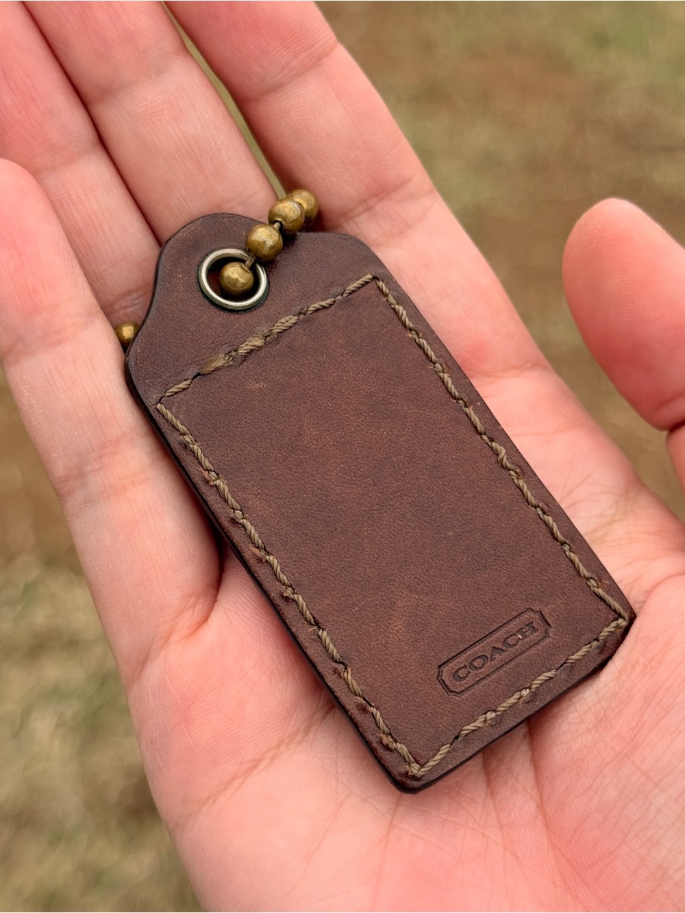 3" Large Bleecker Y2K Coach Leather Key Fob Bag Charm Keychain Hang Tag/Hangtag - Picture 4 of 5